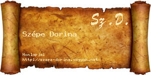 Szépe Dorina névjegykártya