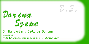 dorina szepe business card